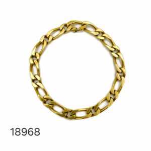 bracelet maille figaro or jaune