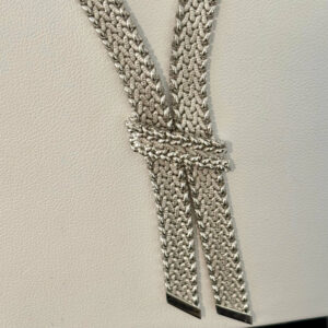 collier noeud or blanc