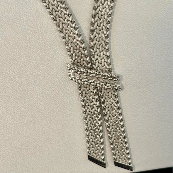 collier noeud or blanc