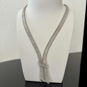 collier noeud or blanc