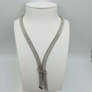 collier noeud or blanc