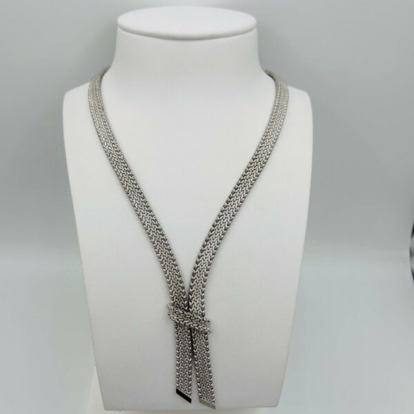 collier noeud or blanc