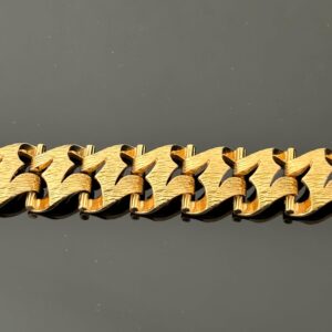 Bracelet Manchette Maille Fantaisie Or Jaune