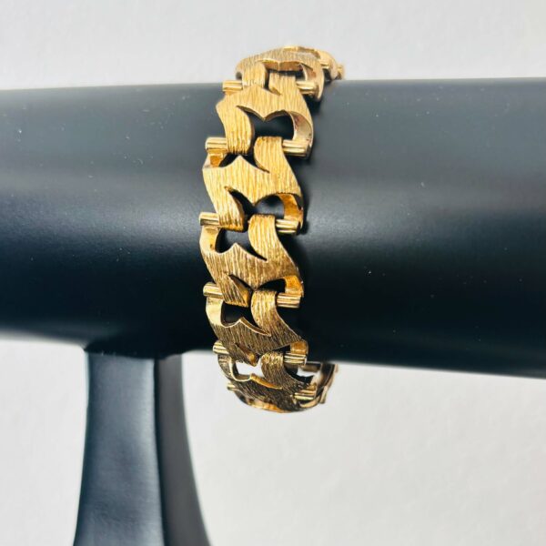 bracelet manchette or jaune maille fantaisie