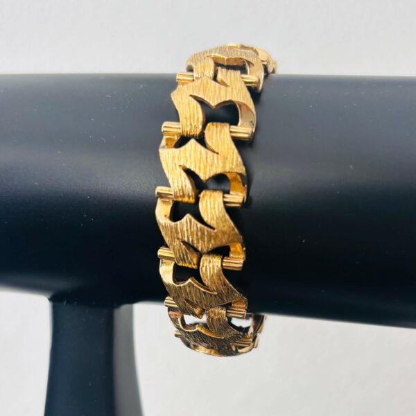 bracelet manchette or jaune maille fantaisie