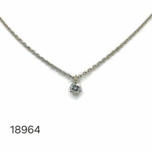 Collier Or Blanc Diamant
