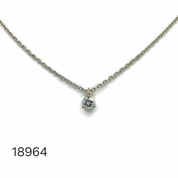 Collier Or Blanc Diamant