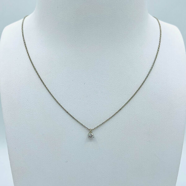 Collier Or Blanc Diamant