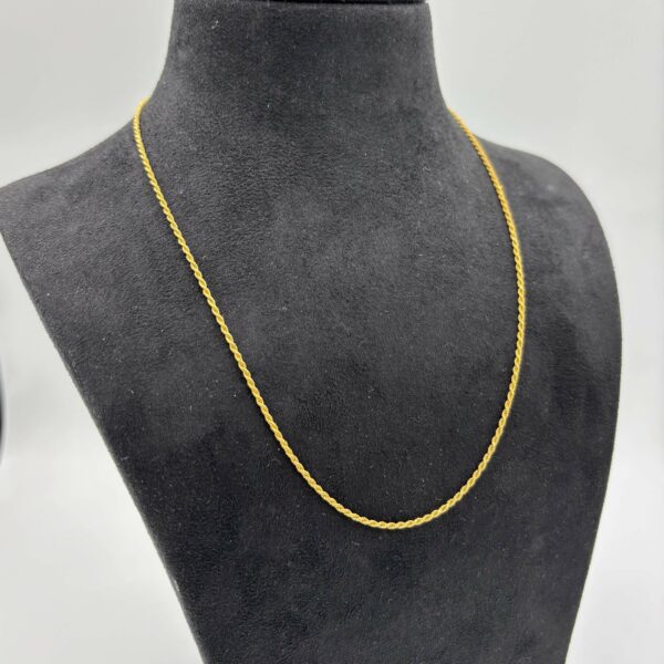 Collier Maille Corde Or Jaune
