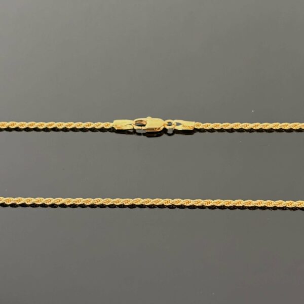 Collier Maille Corde Or Jaune