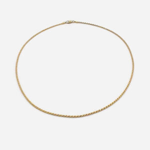 Collier maille corde or jaune