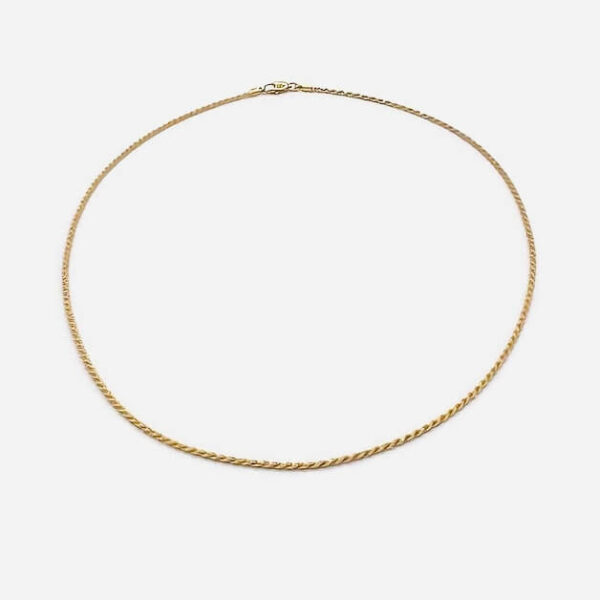 Collier maille corde or jaune