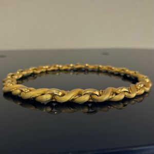 Collier maille en huit or jaune