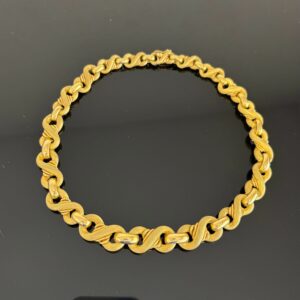Collier maille en huit or jaune