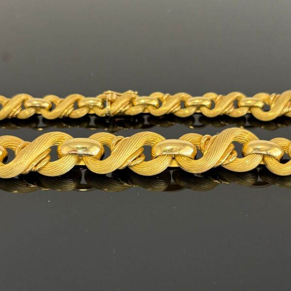 Collier maille en huit or jaune 18K