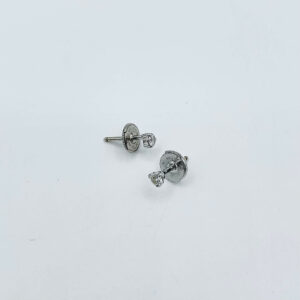 Boucles d'oreilles or blanc diamant