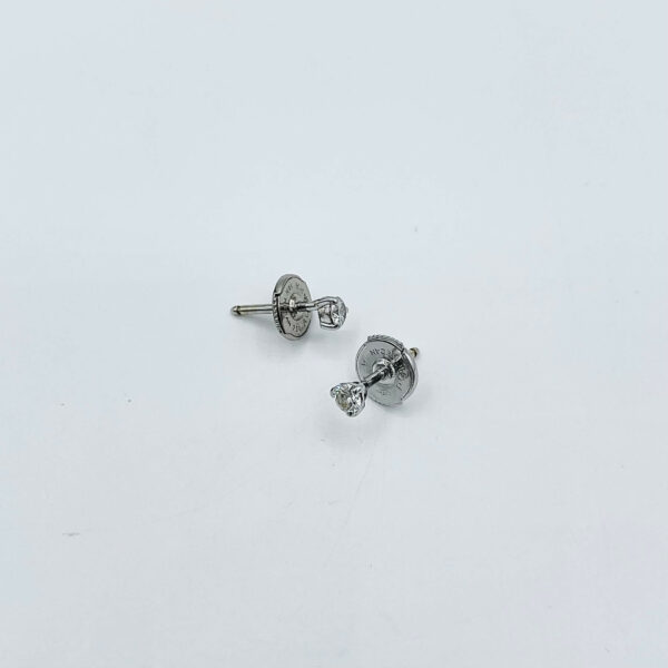 Boucles d'oreilles or blanc diamant