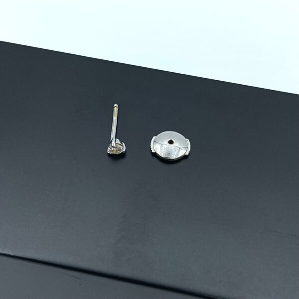 boucles d'oreilles or blanc diamant