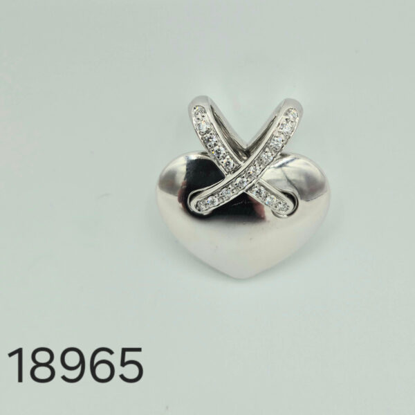 Pendentif Coeur Chaumet Or Blanc