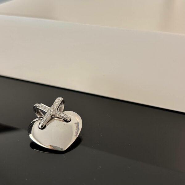 pendentif chaumet or blanc diamants