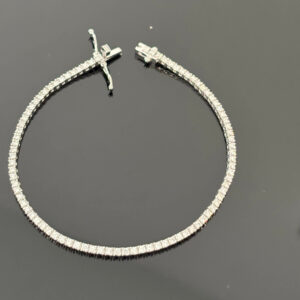Bracelet Tennis Or Blanc Diamants