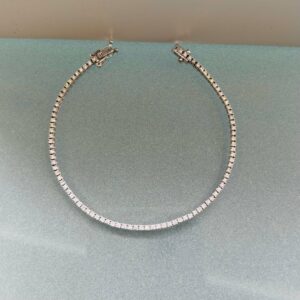 Bracelet Tennis Or Blanc Diamants