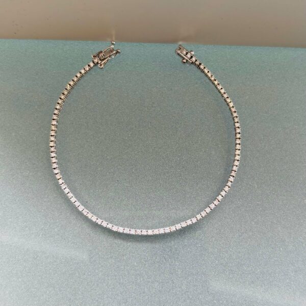 Bracelet Tennis Or Blanc Diamants