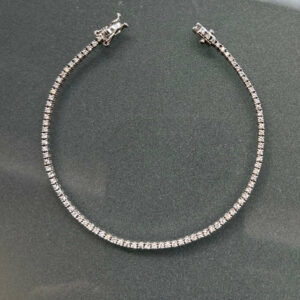 Bracelet Tennis Or Blanc Diamants