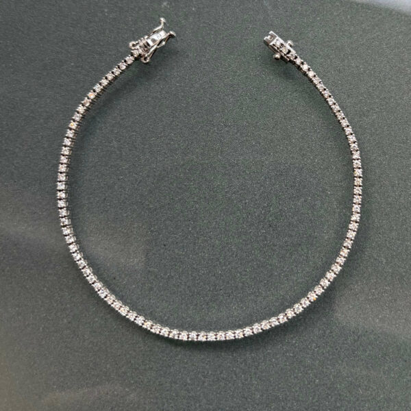 Bracelet Tennis Or Blanc Diamants