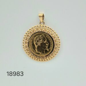 Pendentif Porte Pièce Or Jaune