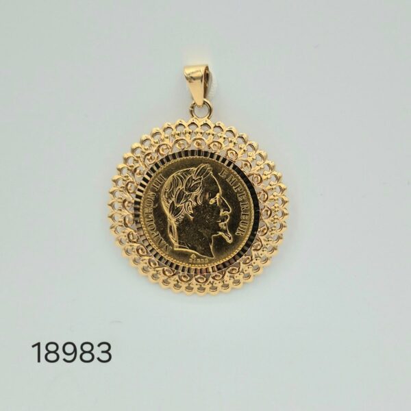 Pendentif Porte Pièce Or Jaune