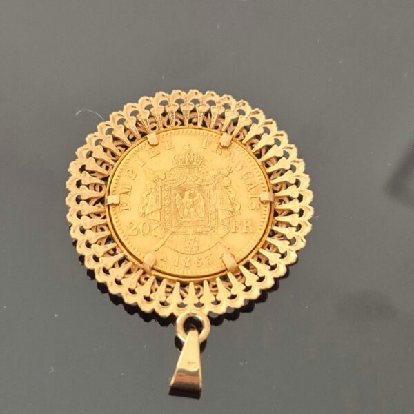Pendentif Porte Pièce Or Jaune