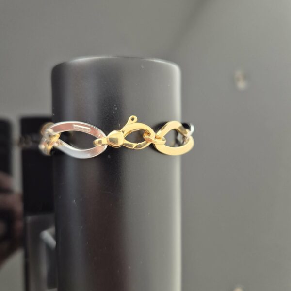 Bracelet Bi Color Or Jaune Or Blanc