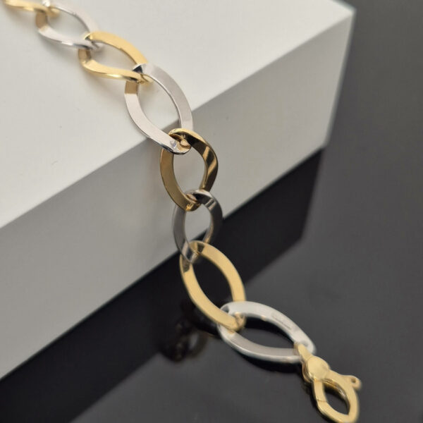 Bracelet Bi Color Or Jaune Or Blanc