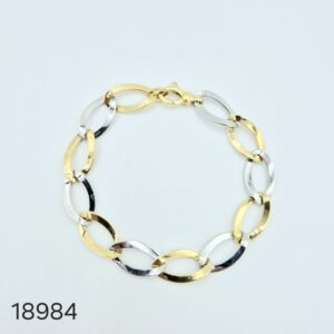 Bracelet Bi Color Or Jaune Or Blanc