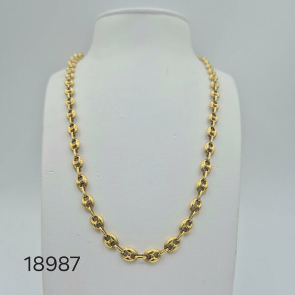 Collier Maille Grain de Café Or Jaune 18K