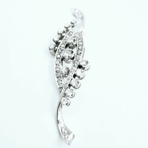 Collier Pendentif or blanc et diamants