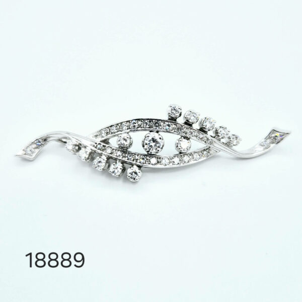 Collier Pendentif Or Blanc Et Diamants