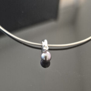 Collier Torque Or Blanc 18K