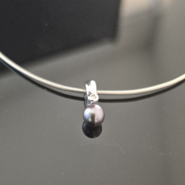 Collier Torque Or Blanc 18K