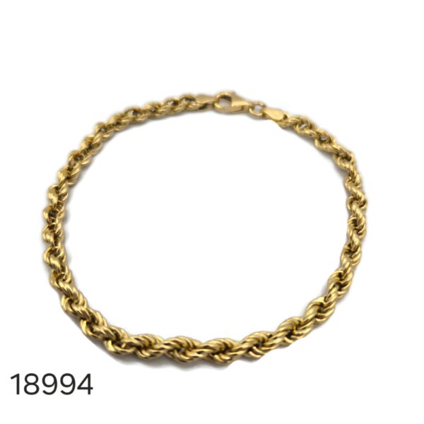Bracelet maille Corde Or Jaune