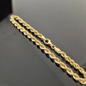Bracelet Maille Corde Or Jaune