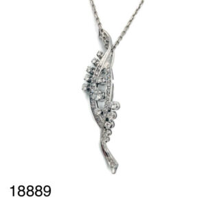 Pendentif Diamants Or Blanc