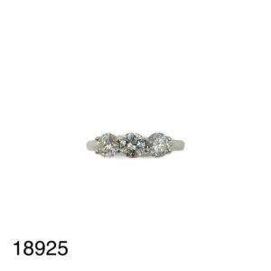 Bague Trilogie Diamants Or Blanc