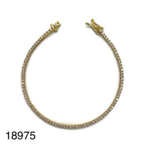 Bracelet Or Jaune Rivière Diamants