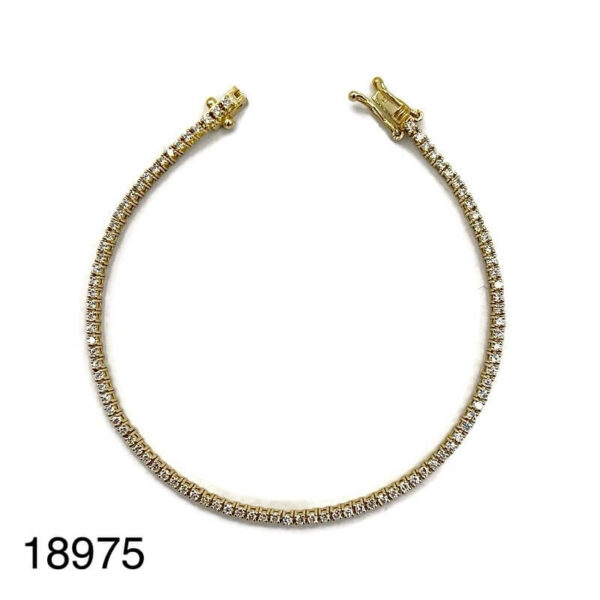 Bracelet Or Jaune Rivière Diamants