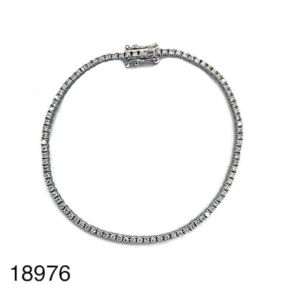 Bracelet Rivière Or Blanc