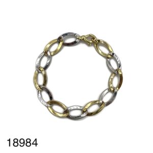 Bracelet Bi Color Or Jaune Or Blanc