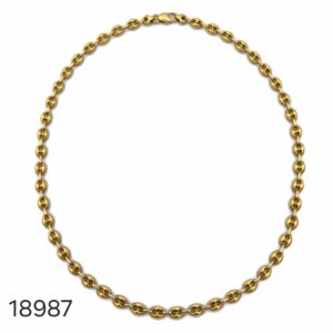 Collier Maille Grain de Café Or Jaune