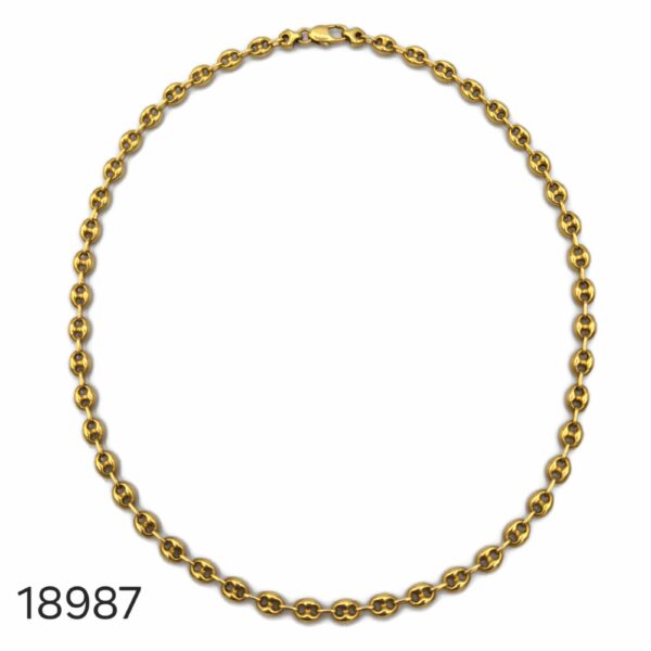 Collier Maille Grain de Café Or Jaune
